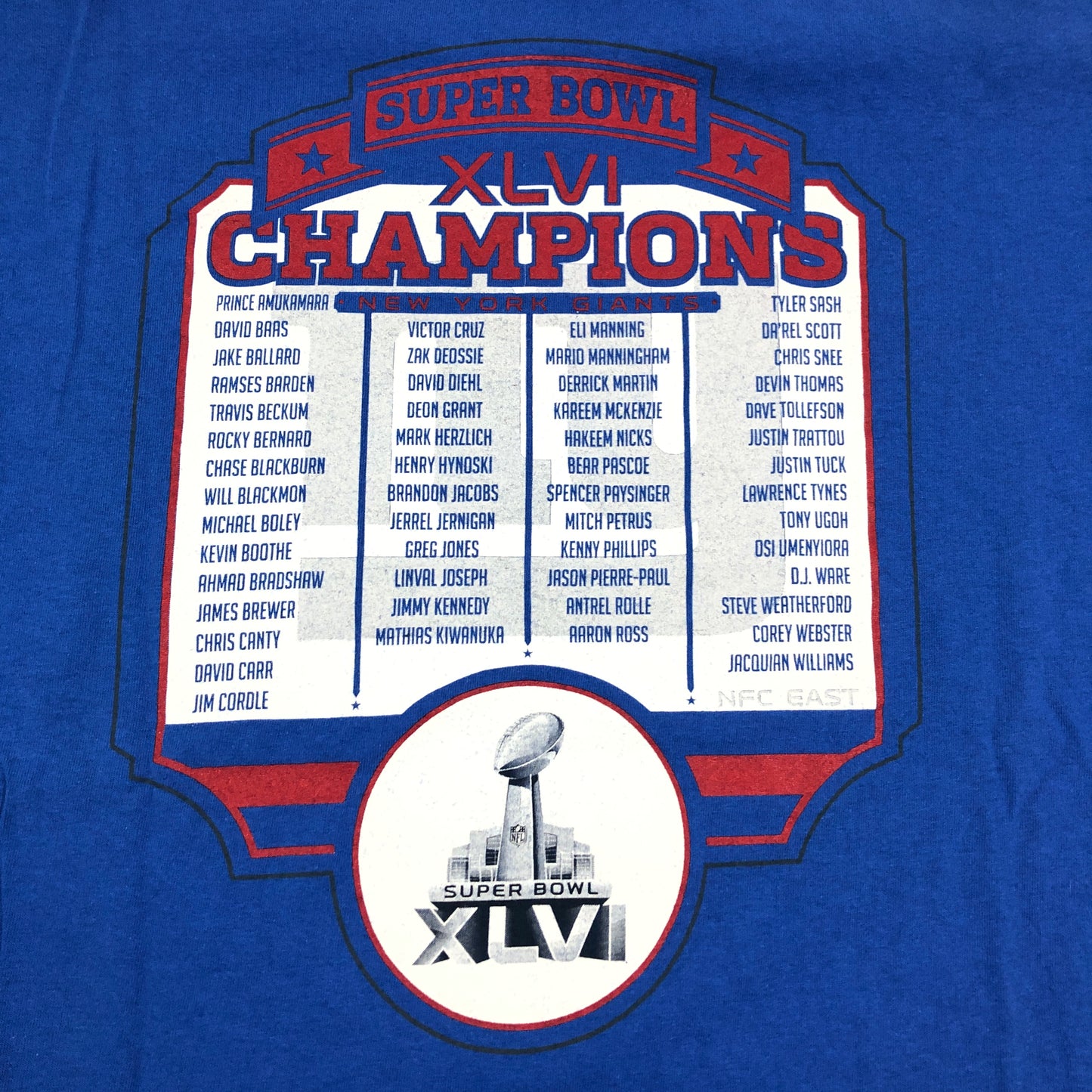 Tricou Super Bowl New York Giants Vintage Din Anul 2012