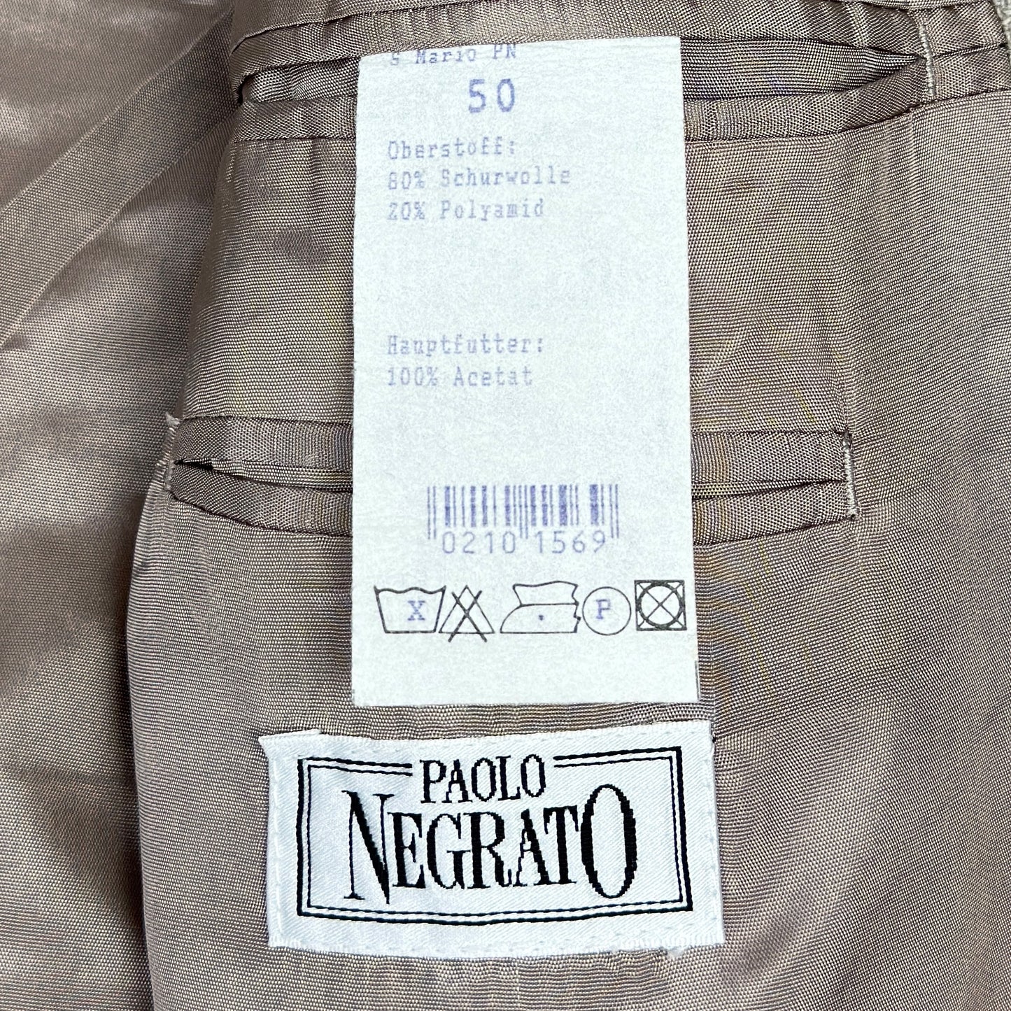 Sacou Paolo Negrato Vintage 80% Lână